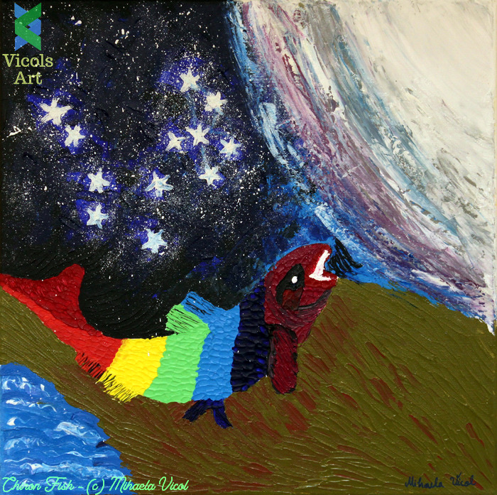 Kiron Fish - Acrylic Paint by Mihaela Vicol