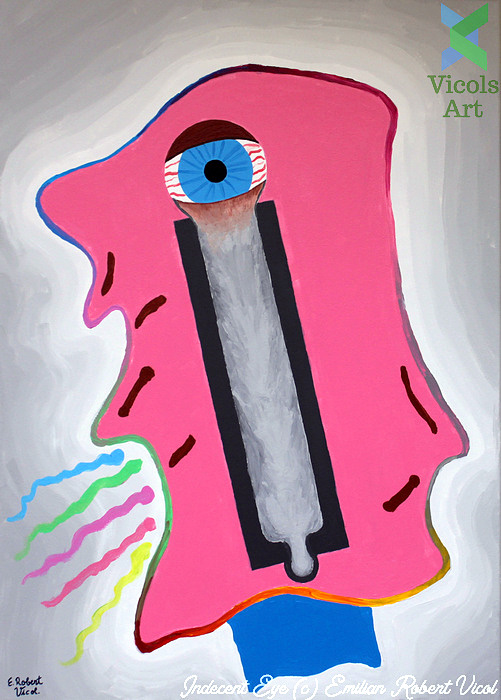 Indecent Eye - Emilian Robert Vicol - Acrylic Paint