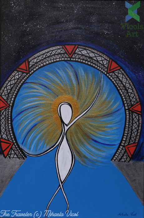 The Traveler - Mihaela Vicol - Acrylic Paint