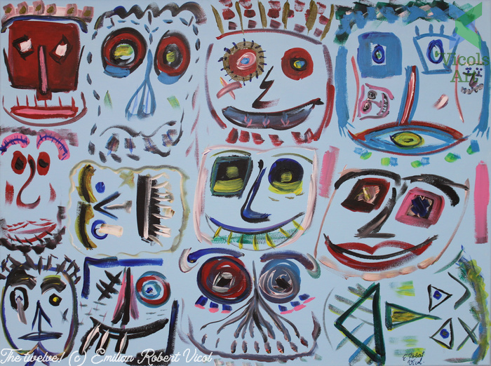 The twelve! - Emilian Robert Vicol - aBSTRACT Acrylic Paint