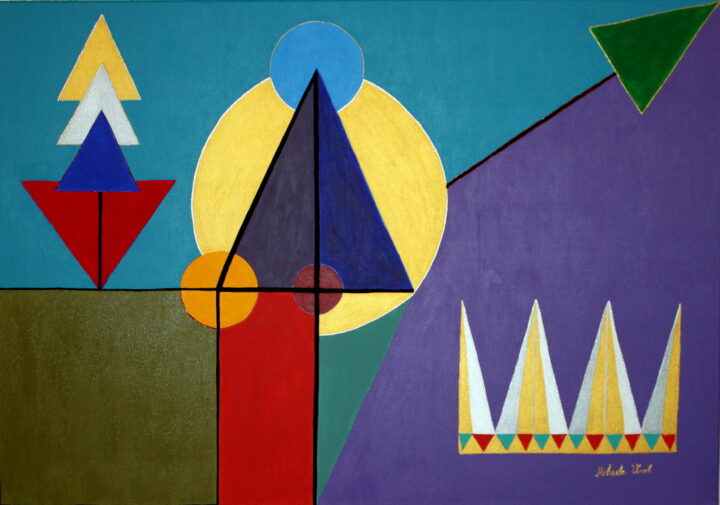 The-King-Mihaela-Vicol, Acrylic-Painting-Abstract