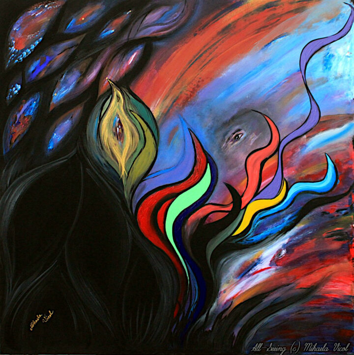 All Seeing Abstract Acrylic Paint by Mihaela Vicol 720x721 jpg