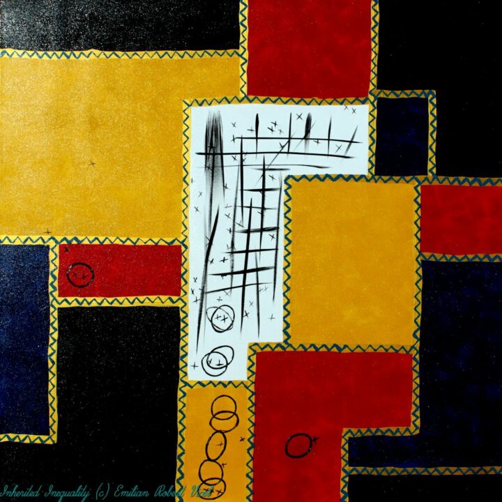 Inherited Inequality-Abstract Acrylic Paint by Emilian Robert Vicol