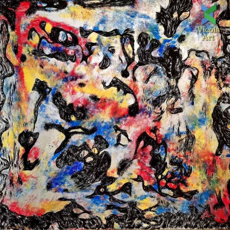 Dark Energy Souls Abstract Acrylic Paint Emilian Robert Vicol