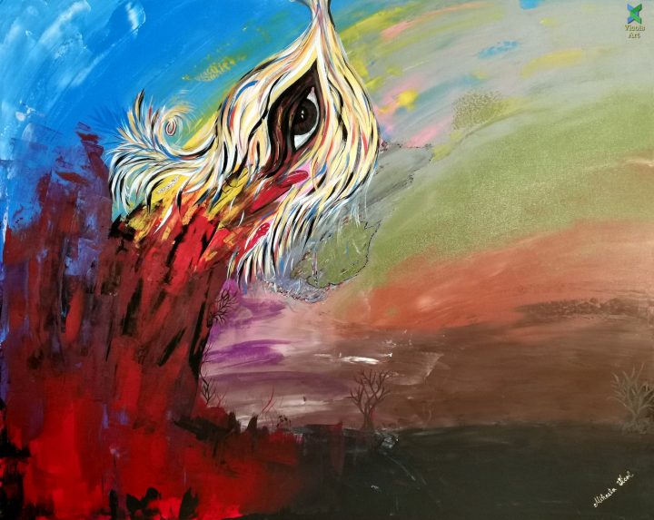 On High (Vazduh) Acrylic Paint by Mihaela Vicol