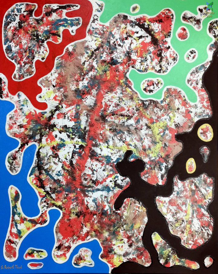 Parallel Universe Traveler Abstract Paint by Emilian Robert Vicol